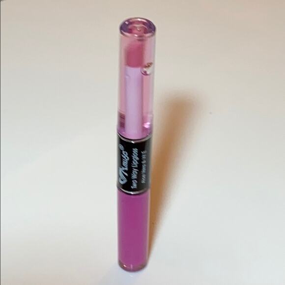 NEW Amuse 2-Way LIP GLOSS DUO Aloe Vera Vitamin E Purple Color Tint Shine 6280-3 - Picture 4 of 4